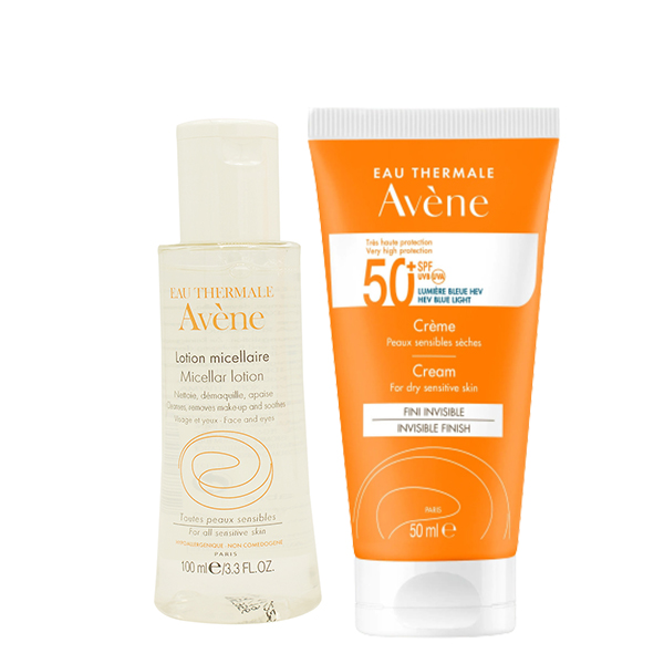 Avene Sunblock Spf 50+ Cream 40Ml, Micellar Lotion Free
